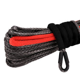 BLK Dyneema Winch Rope 10MM x 30M  BLK Anodised with Fairlead Synthetic 4WD Tow